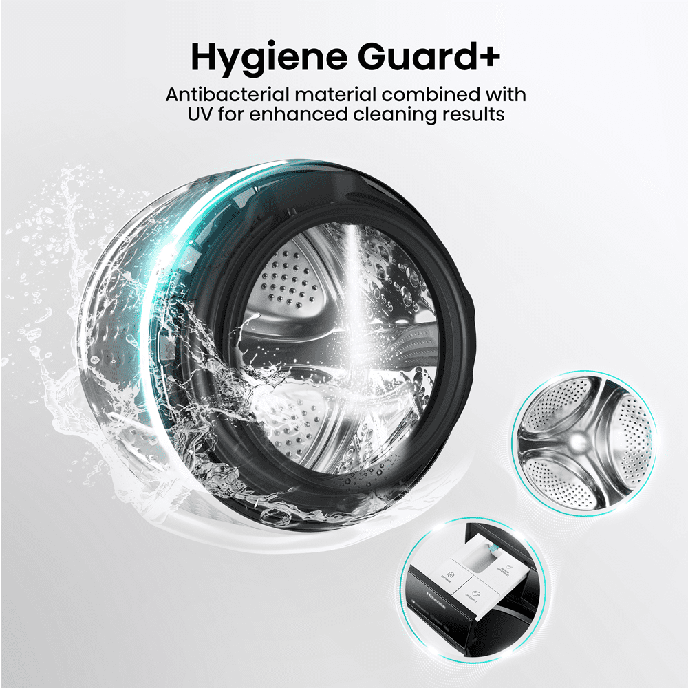 Hisense 12kg 7S Series Autodose Washing Machine 1400rpm WF7S1247BB - Black Hisense 12kg 7S Series Autodose Washing Machine 1400rpm WF7S1247BB - Black