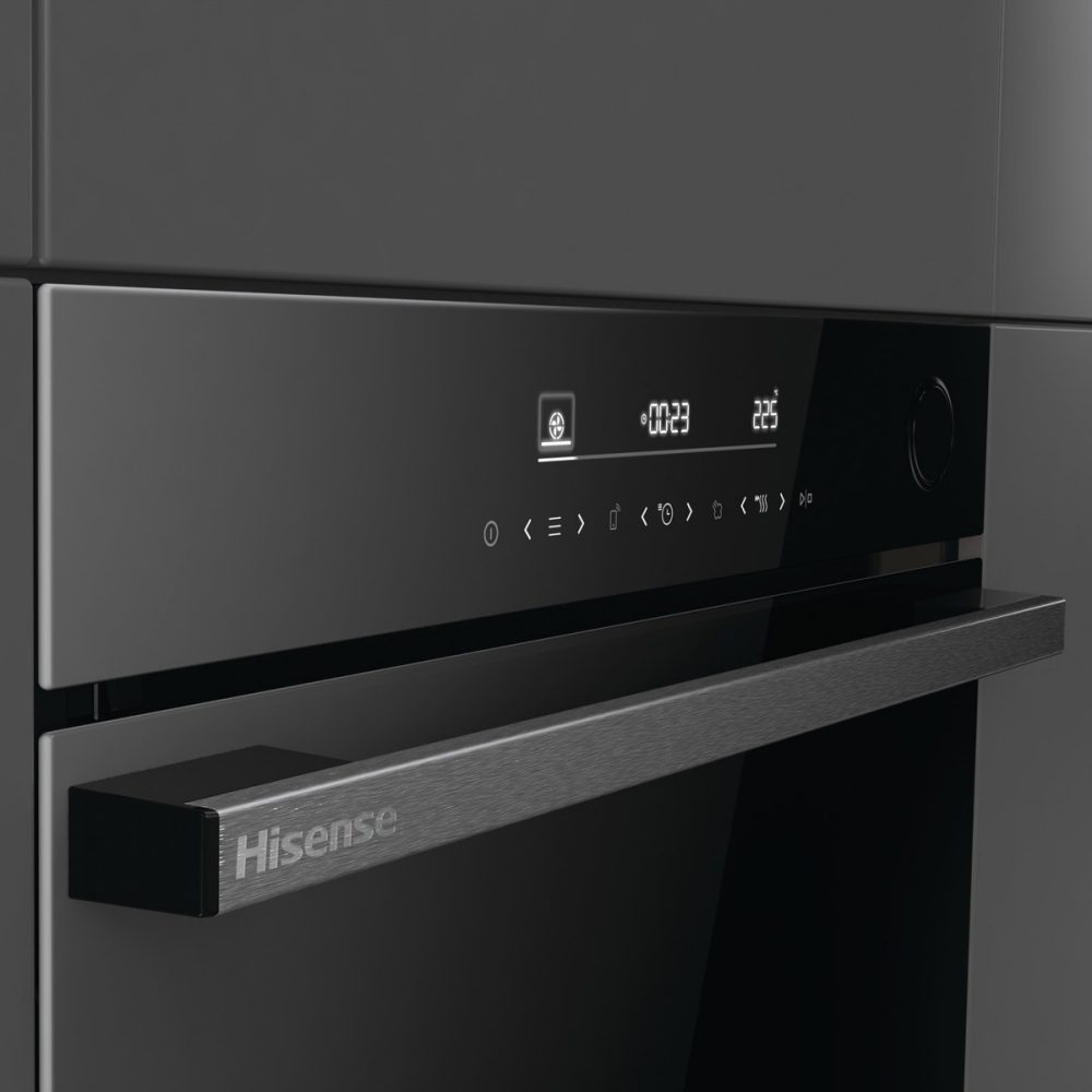 Hisense Hi6 BlackLine Pyrolytic Multifunction Steam Add Single Oven BSA66346PDBGUK - Black Hisense Hi6 BlackLine Pyrolytic Multifunction Steam Add Single Oven BSA66346PDBGUK - Black