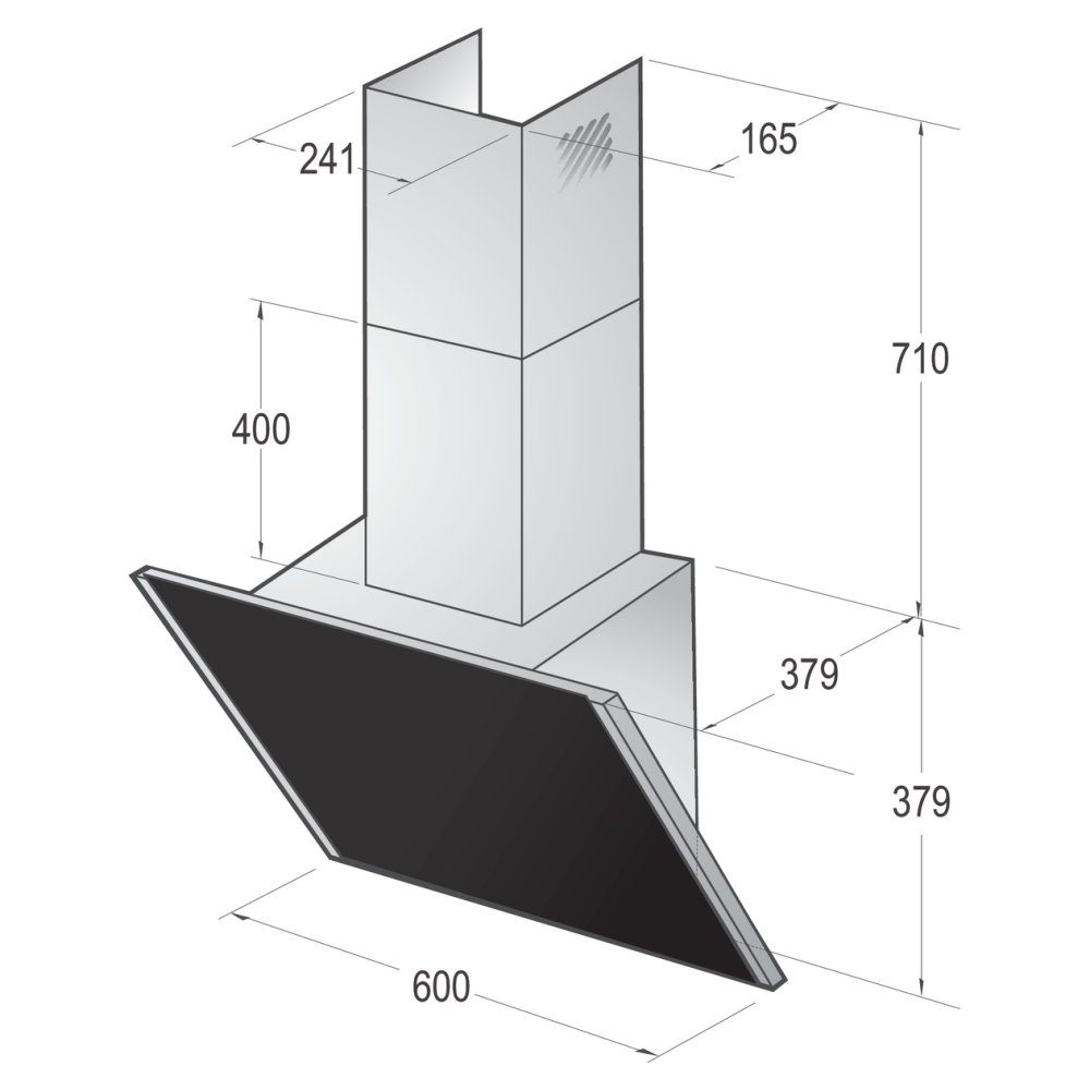 Hisense 60cm Chimney Hood CH6IN14BXBUK - Black Hisense 60cm Chimney Hood CH6IN14BXBUK - Black