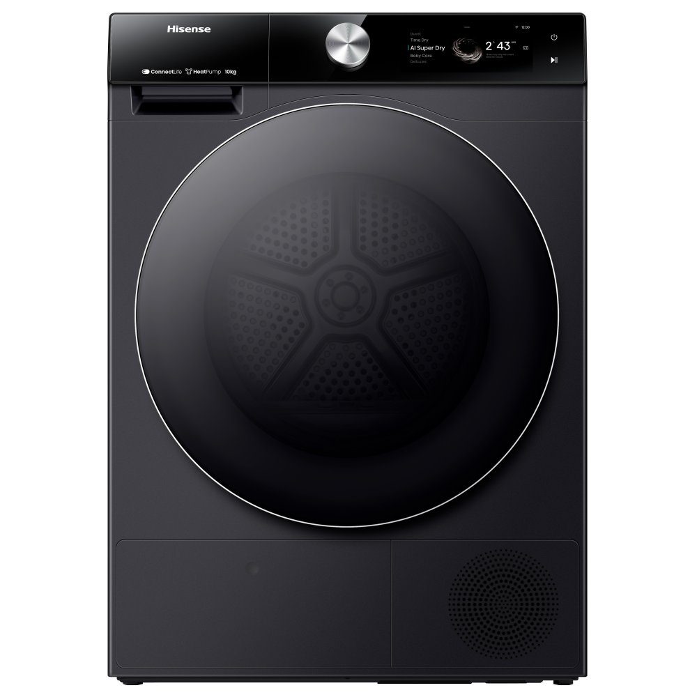 Hisense 7 Series 10kg 7S Series Heat Pump Condenser Tumble Dryer DH7S107BB - Black