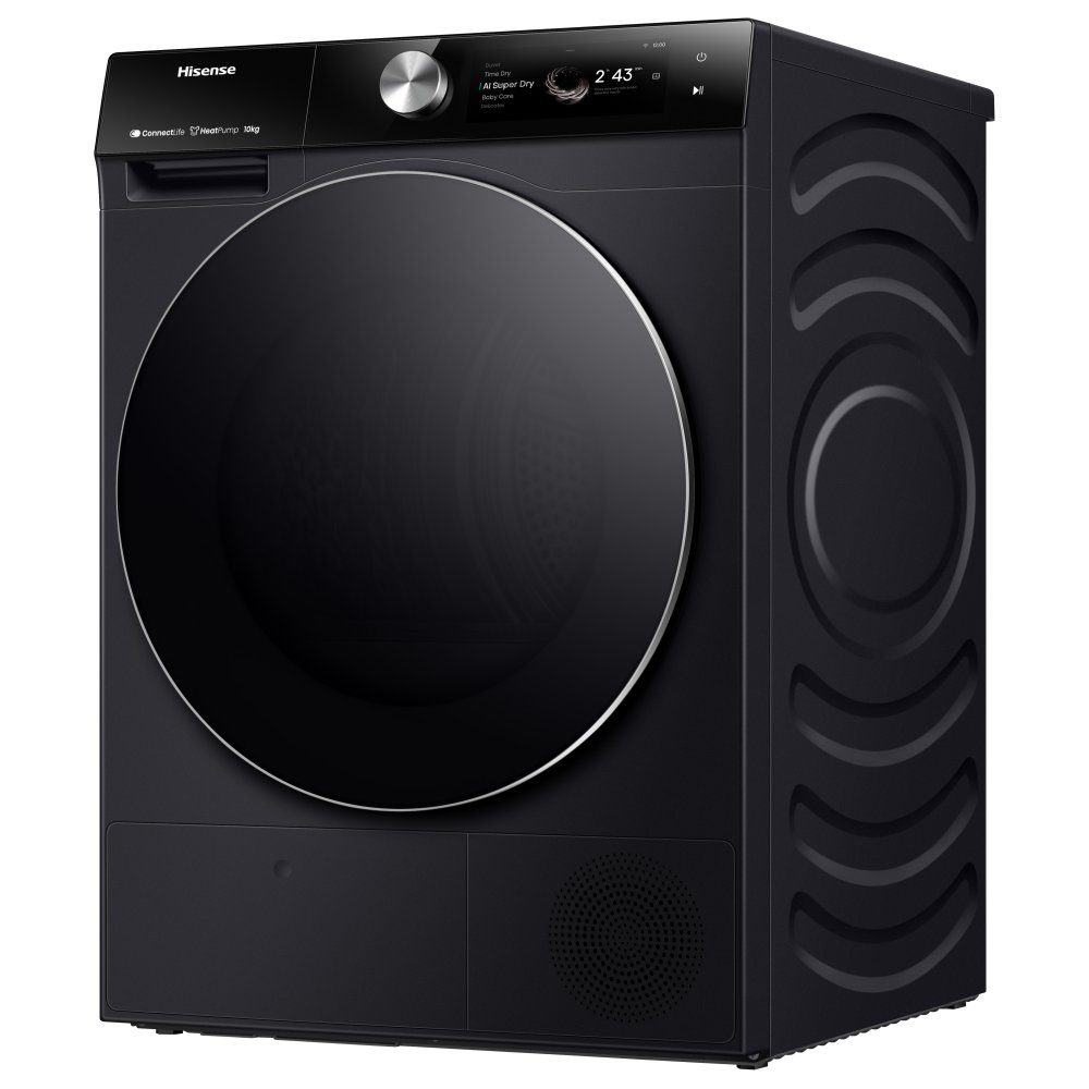 Hisense 7 Series 10kg 7S Series Heat Pump Condenser Tumble Dryer DH7S107BB - Black Hisense 7 Series 10kg 7S Series Heat Pump Condenser Tumble Dryer DH7S107BB - Black