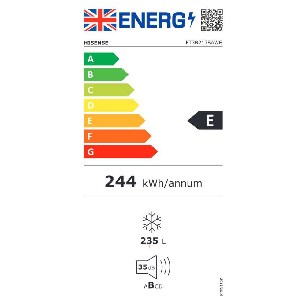 Hisense 177cm Integrated In Column Frost Free Freezer FT3B213SAWE Hisense 177cm Integrated In Column Frost Free Freezer FT3B213SAWE