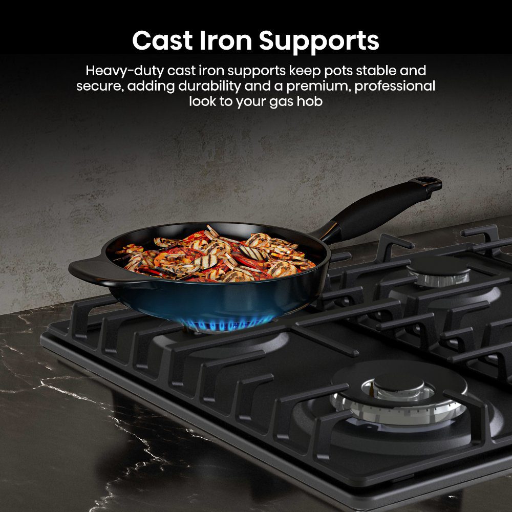 Hisense 60cm 4 Burner Gas Hob GM663BHF - Black Hisense 60cm 4 Burner Gas Hob GM663BHF - Black