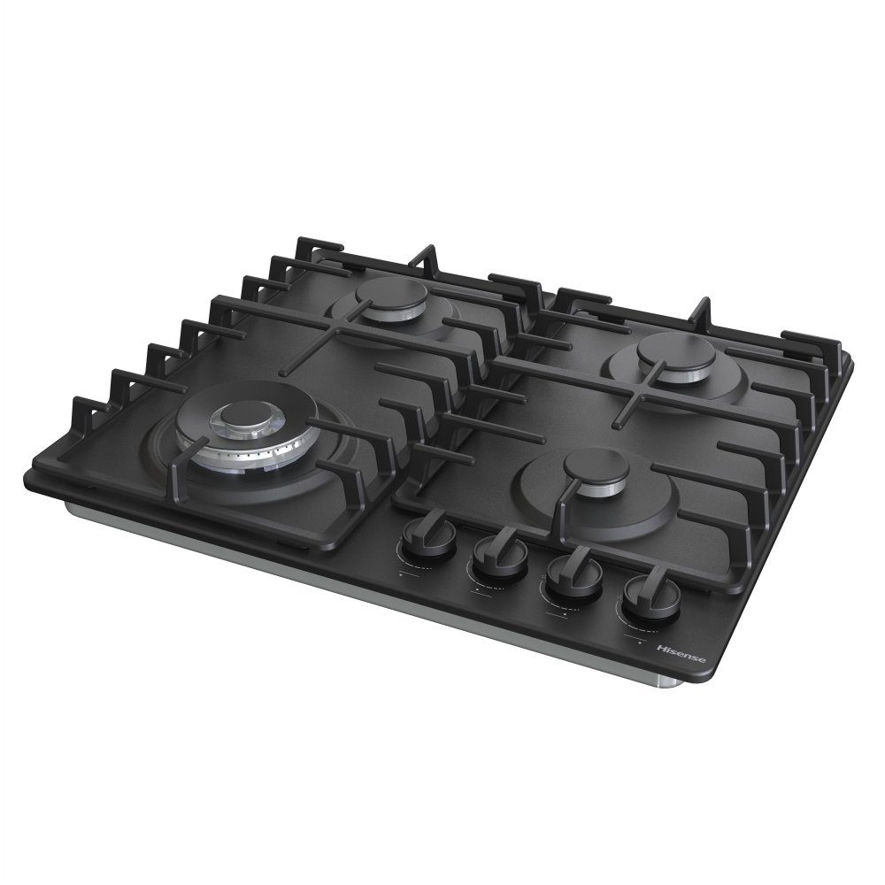 Hisense 60cm 4 Burner Gas Hob GM663BHF - Black Hisense 60cm 4 Burner Gas Hob GM663BHF - Black