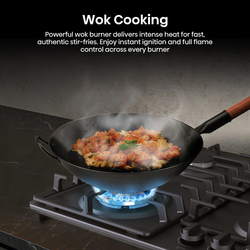 Hisense 60cm 4 Burner Gas Hob GM663BHF - Black Hisense 60cm 4 Burner Gas Hob GM663BHF - Black