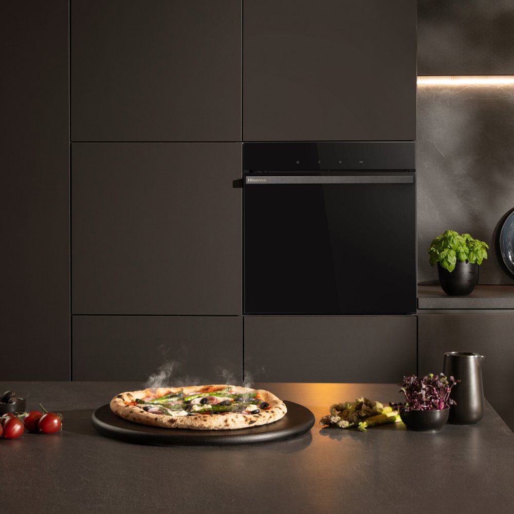 Hisense Hi6 BlackLine Pyrolytic Steam Add Single Oven HO66FAPIZZACHEF - Black Hisense Hi6 BlackLine Pyrolytic Steam Add Single Oven HO66FAPIZZACHEF - Black