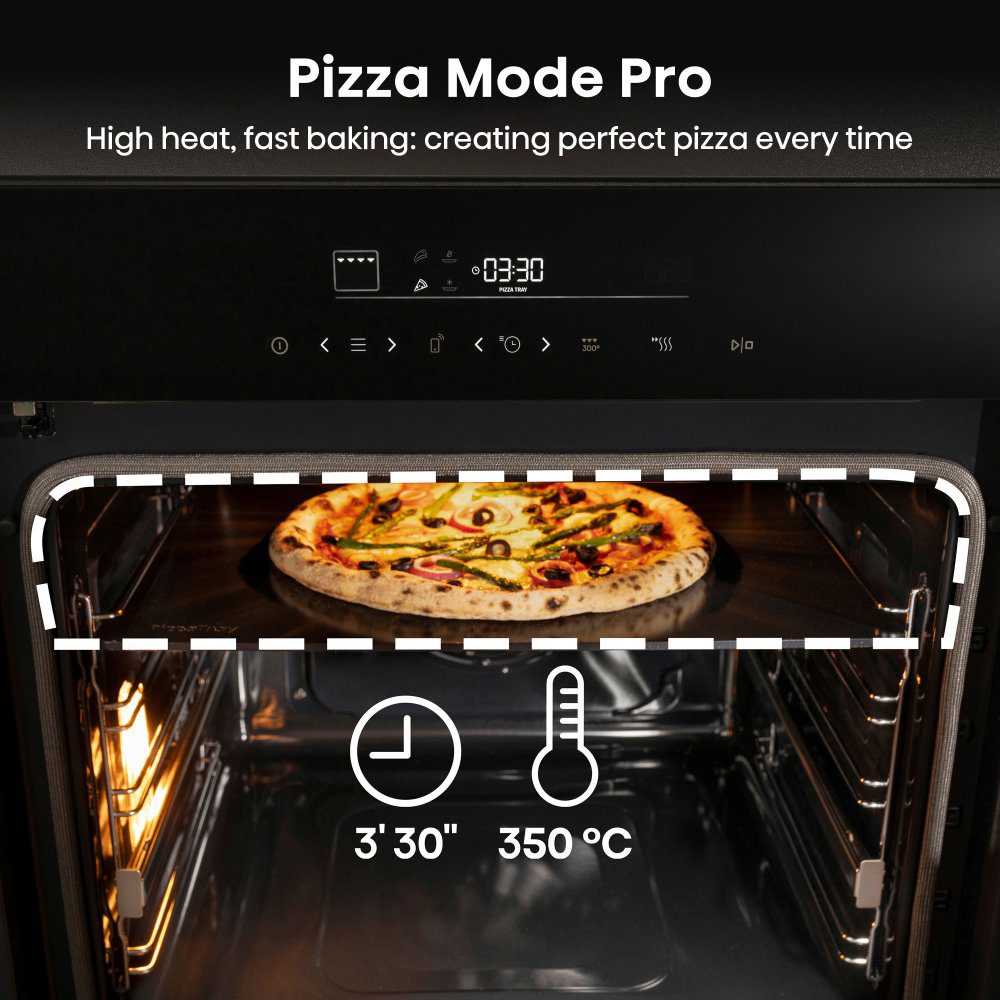 Hisense Hi6 BlackLine Pyrolytic Steam Add Single Oven HO66FAPIZZACHEF - Black Hisense Hi6 BlackLine Pyrolytic Steam Add Single Oven HO66FAPIZZACHEF - Black