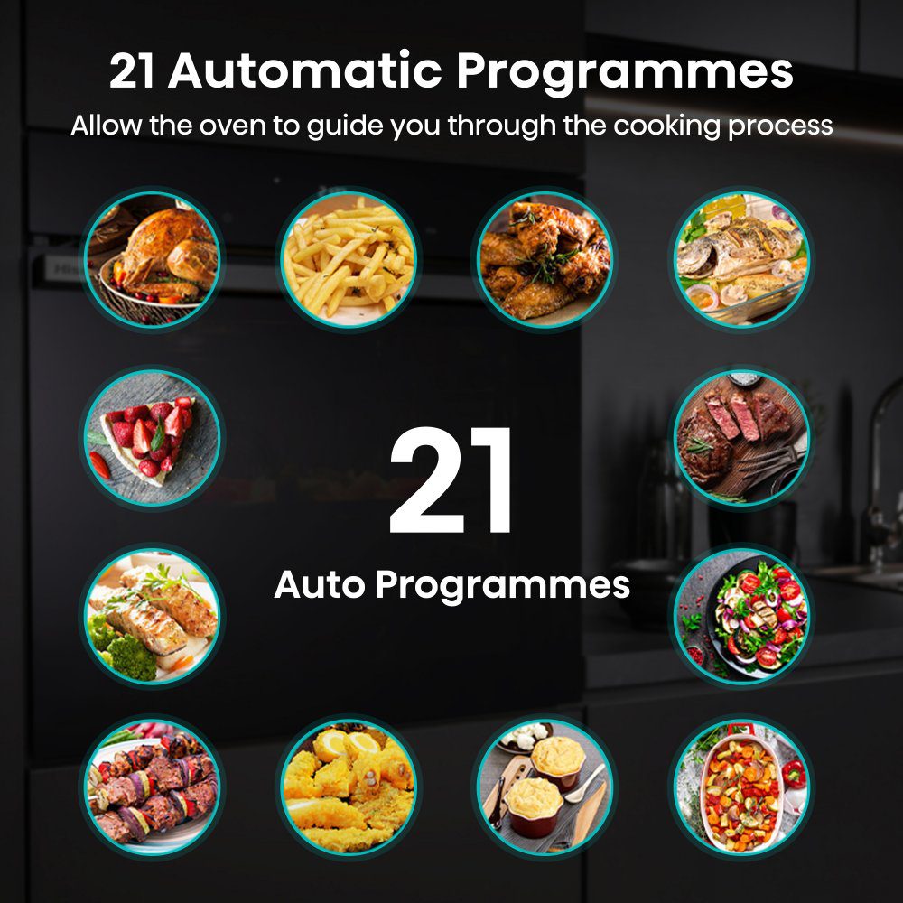 Hisense Hi6 BlackLine Pyrolytic Steam Add Single Oven HO66FAPIZZACHEF - Black Hisense Hi6 BlackLine Pyrolytic Steam Add Single Oven HO66FAPIZZACHEF - Black