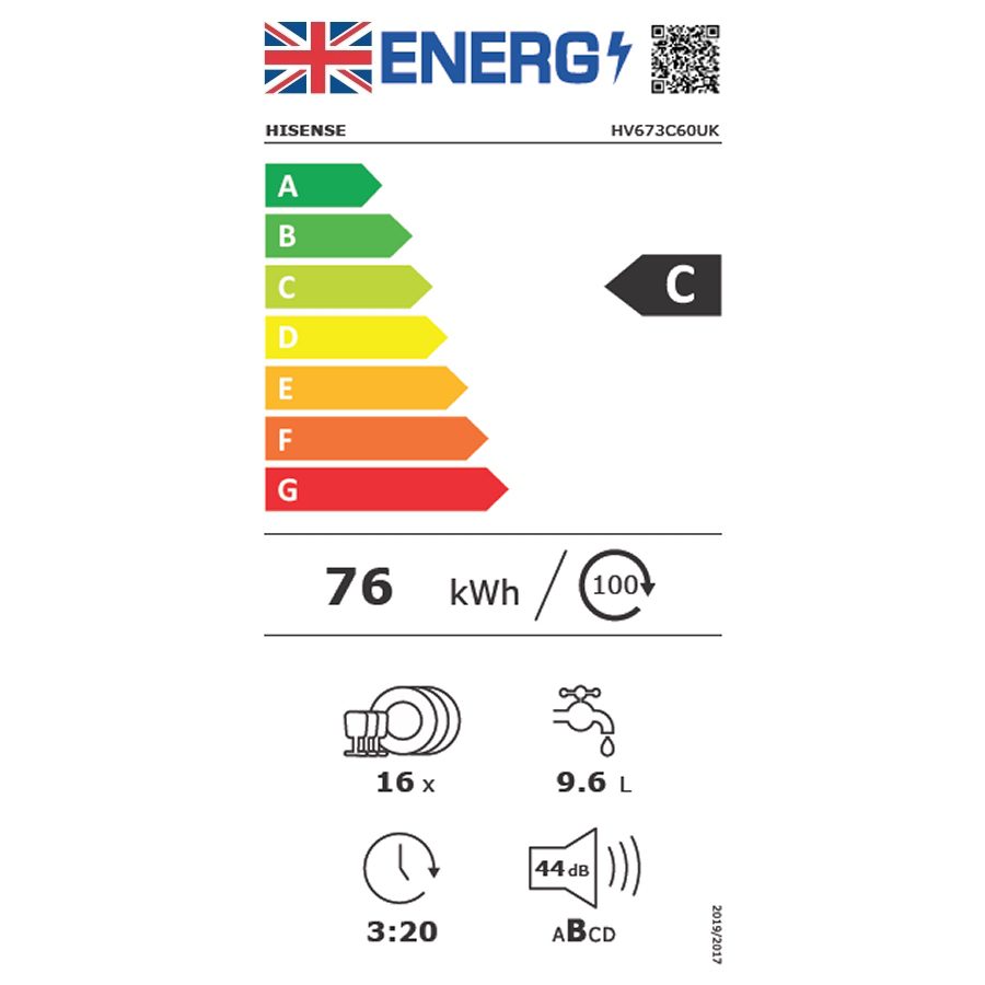 Hisense 60cm Fully Integrated Dishwasher HV673C60UK Hisense 60cm Fully Integrated Dishwasher HV673C60UK