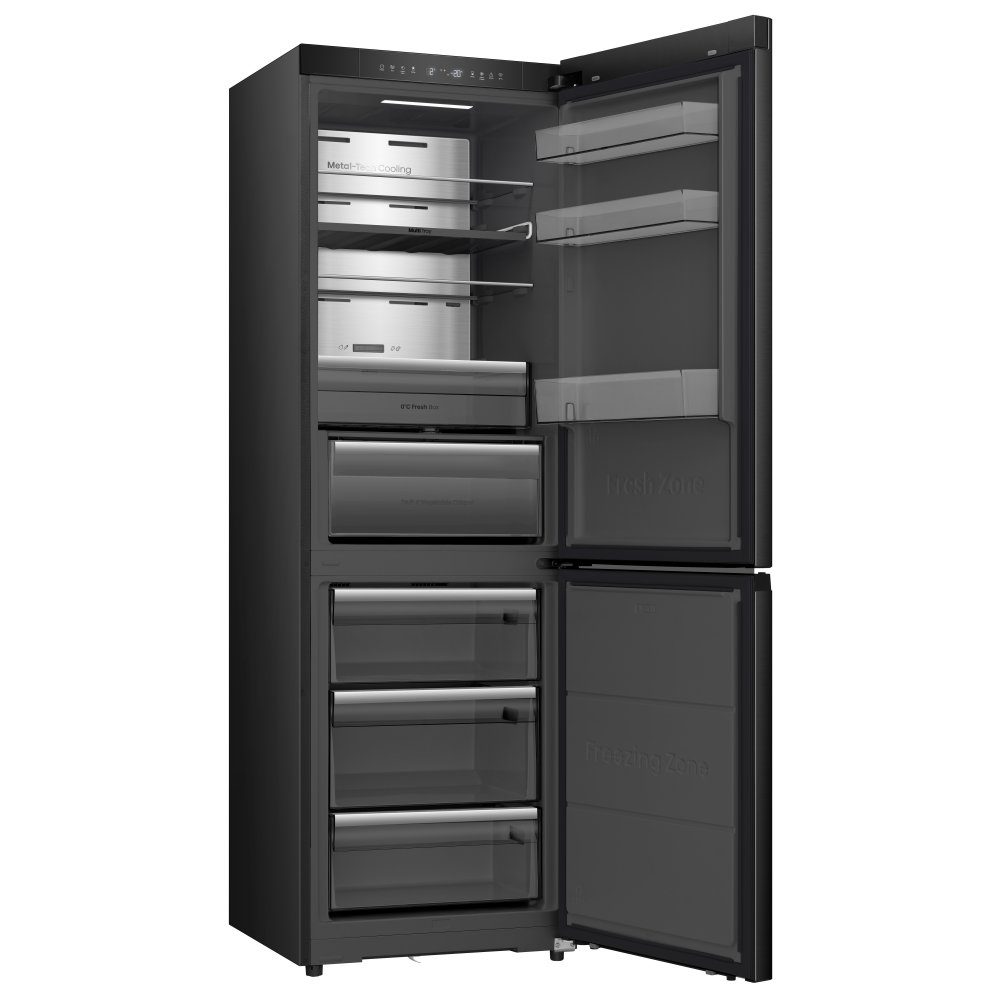 Hisense 60cm Frost Free KitchenFit Fridge Freezer RB5K330GSFC - Black Steel Hisense 60cm Frost Free KitchenFit Fridge Freezer RB5K330GSFC - Black Steel