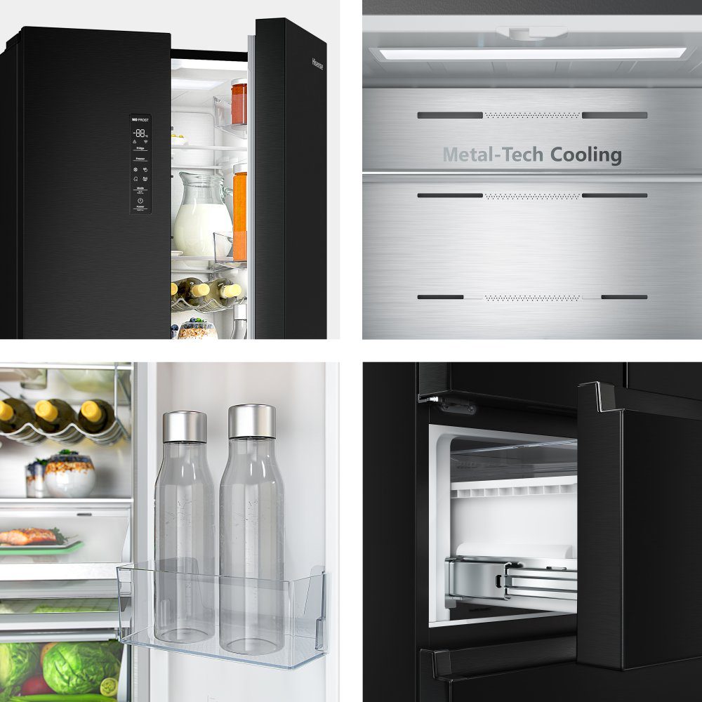 Hisense 70cm Frost Free Fridge Freezer RF632N4AFC1 - Black Hisense 70cm Frost Free Fridge Freezer RF632N4AFC1 - Black