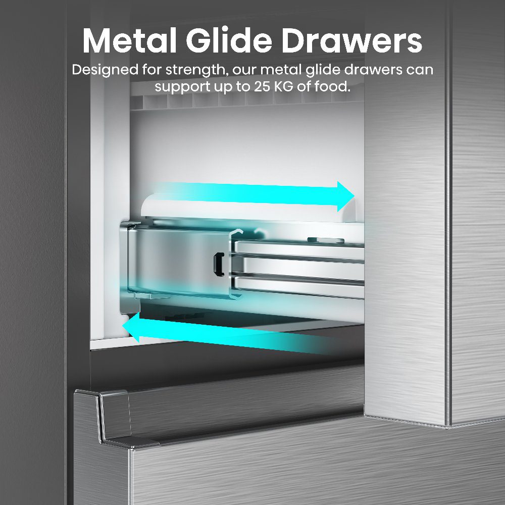 Hisense 70cm Frost Free Fridge Freezer RF632N4AIC1 - Silver Hisense 70cm Frost Free Fridge Freezer RF632N4AIC1 - Silver
