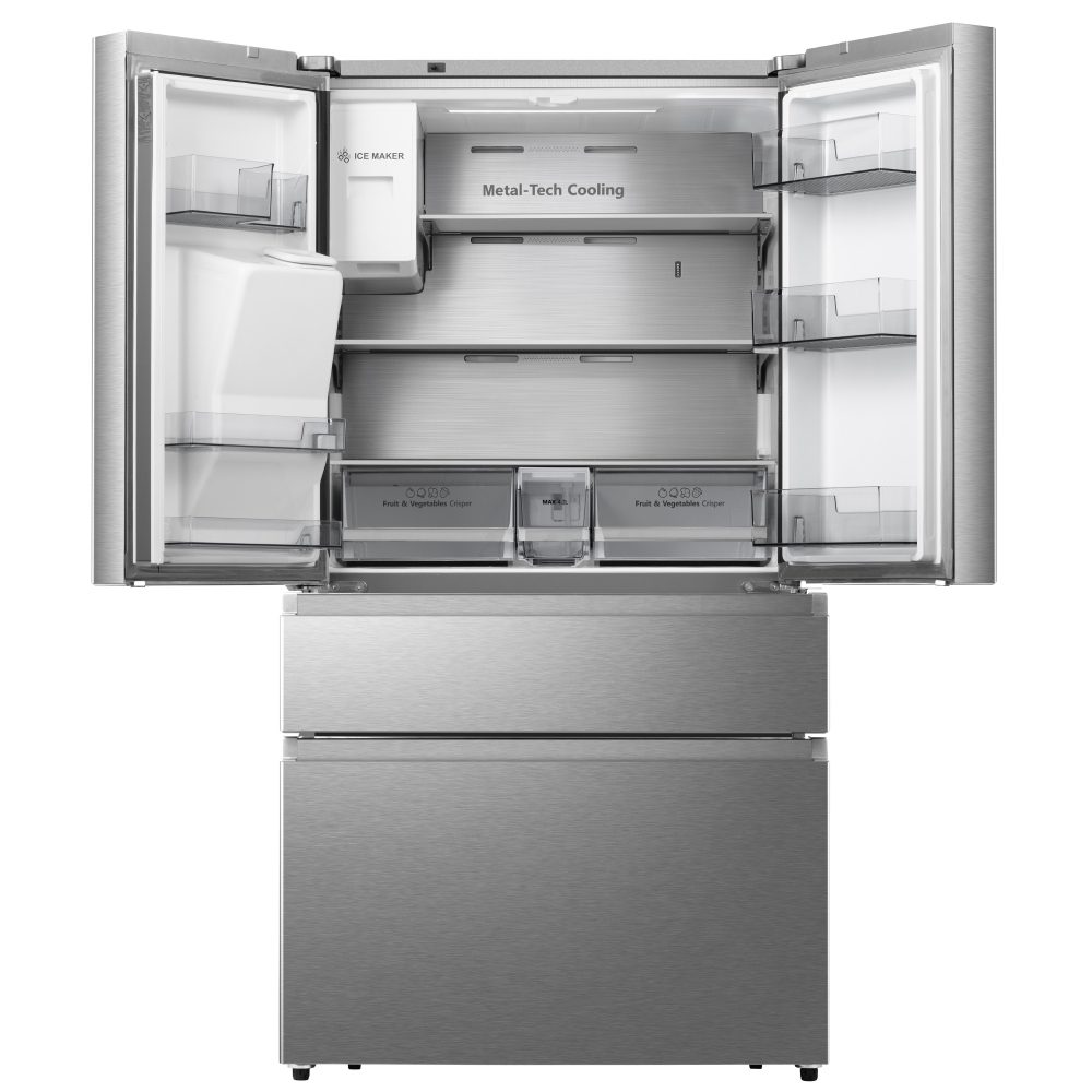 Hisense French Style Fridge Freezer With Ice & Water Non Plumbed RF728N4SASE - Stainless Steel Hisense French Style Fridge Freezer With Ice & Water Non Plumbed RF728N4SASE - Stainless Steel
