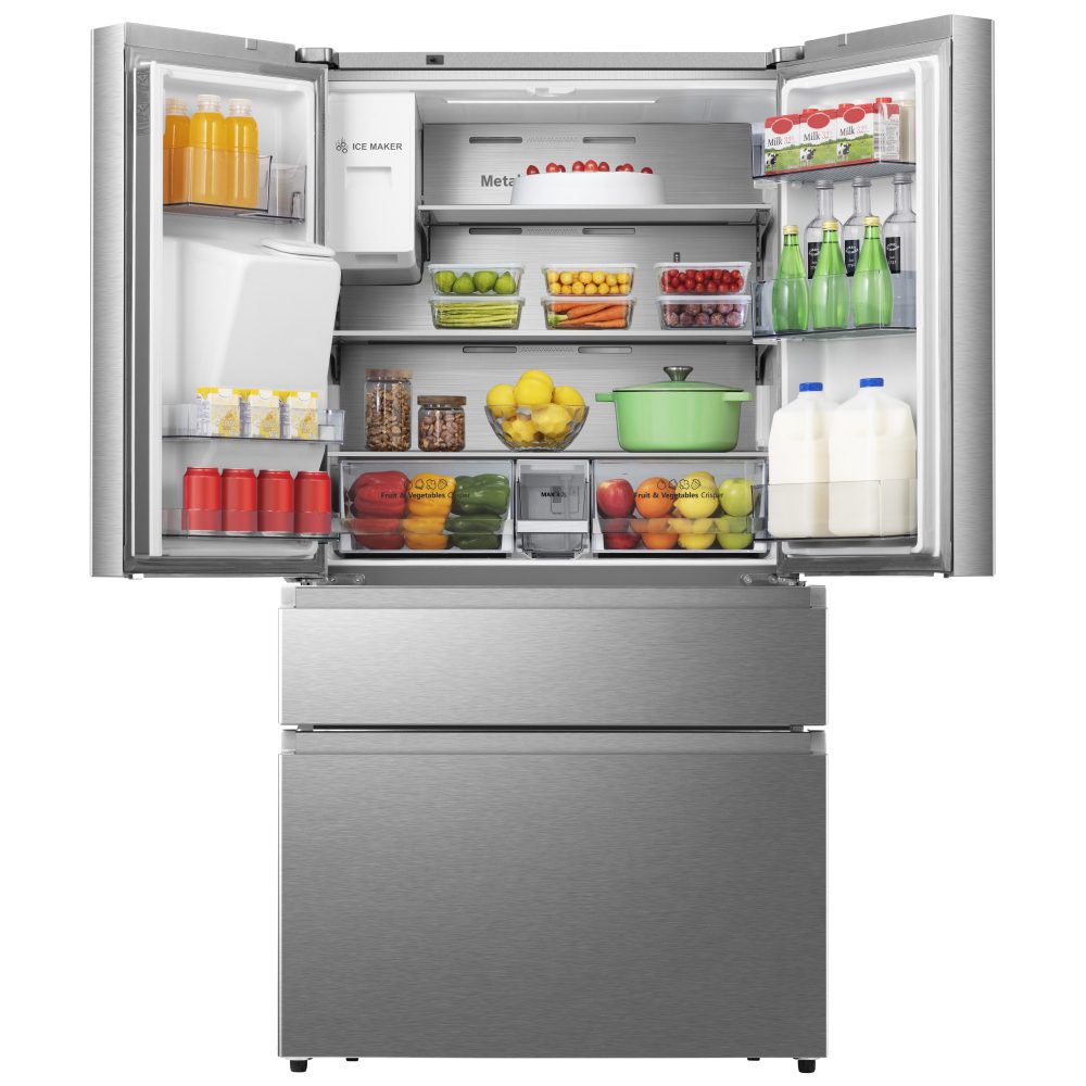 Hisense French Style Fridge Freezer With Ice & Water Non Plumbed RF728N4SASE - Stainless Steel Hisense French Style Fridge Freezer With Ice & Water Non Plumbed RF728N4SASE - Stainless Steel