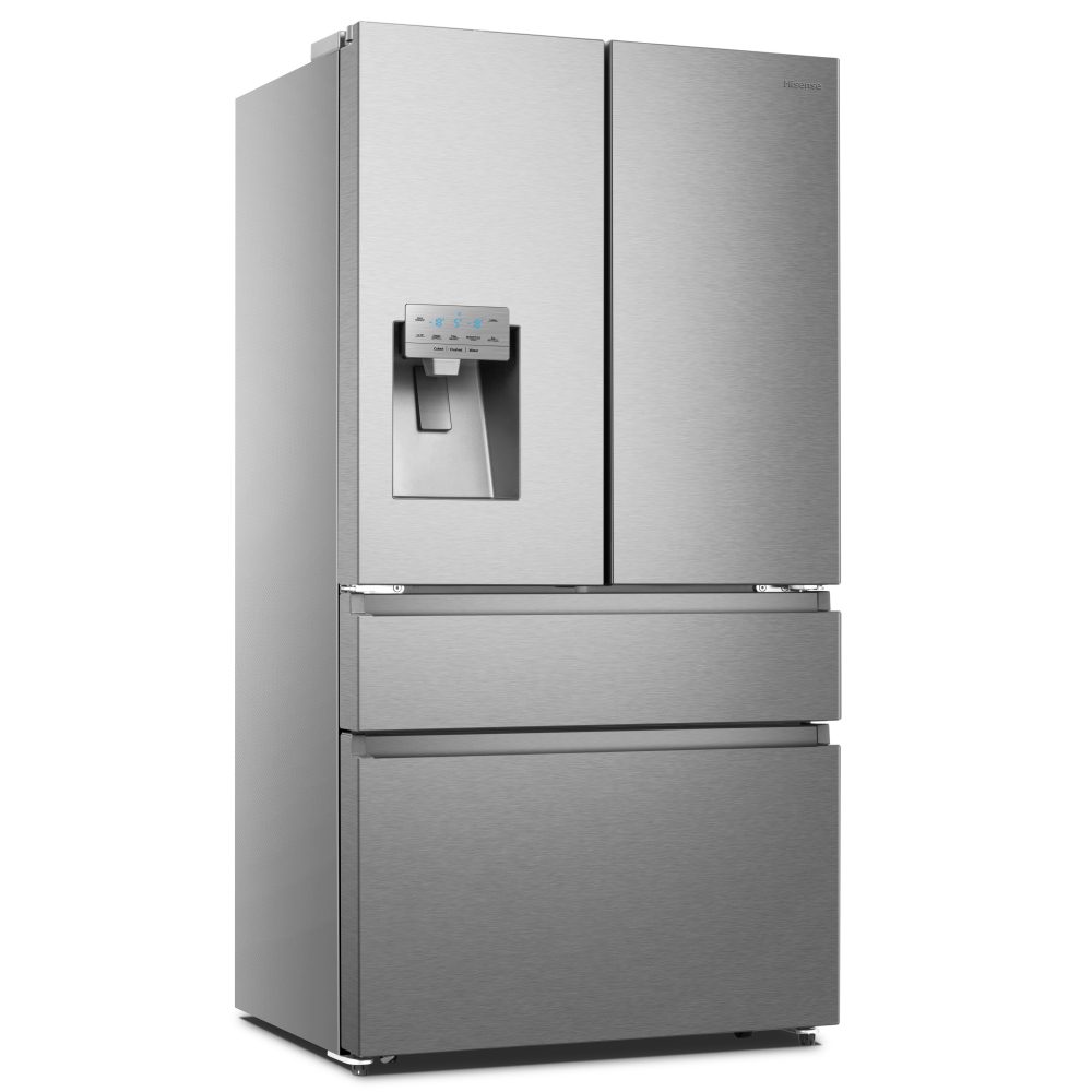 Hisense French Style Fridge Freezer With Ice & Water Non Plumbed RF728N4SASE - Stainless Steel Hisense French Style Fridge Freezer With Ice & Water Non Plumbed RF728N4SASE - Stainless Steel