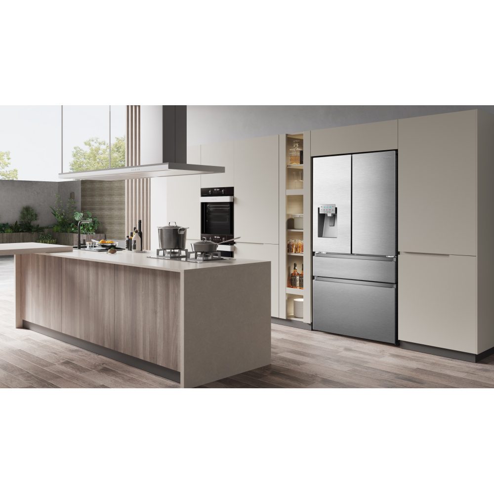 Hisense French Style Fridge Freezer With Ice & Water Non Plumbed RF728N4SASE - Stainless Steel Hisense French Style Fridge Freezer With Ice & Water Non Plumbed RF728N4SASE - Stainless Steel