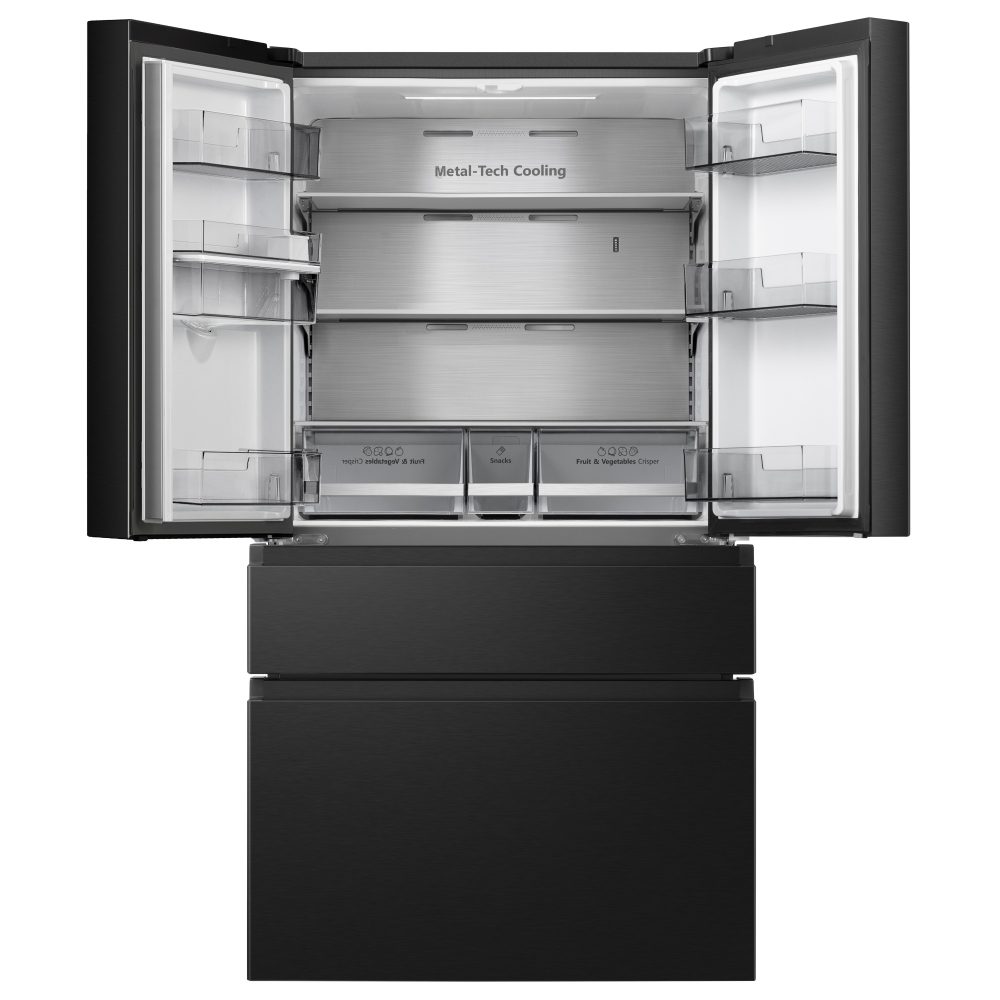 Hisense PureFlat French Style Fridge Freezer With Water Dispenser Non Plumbed RF749N4SWFE - BLACK STEEL Hisense PureFlat French Style Fridge Freezer With Water Dispenser Non Plumbed RF749N4SWFE - BLACK STEEL