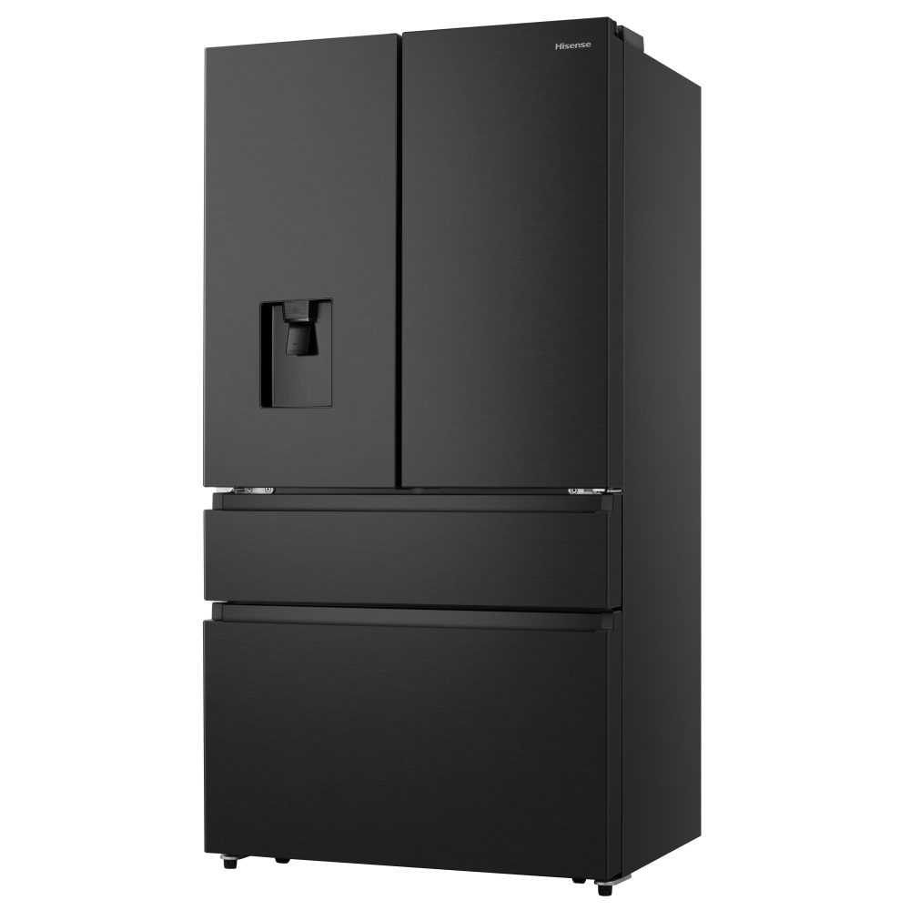 Hisense PureFlat French Style Fridge Freezer With Water Dispenser Non Plumbed RF749N4SWFE - BLACK STEEL Hisense PureFlat French Style Fridge Freezer With Water Dispenser Non Plumbed RF749N4SWFE - BLACK STEEL