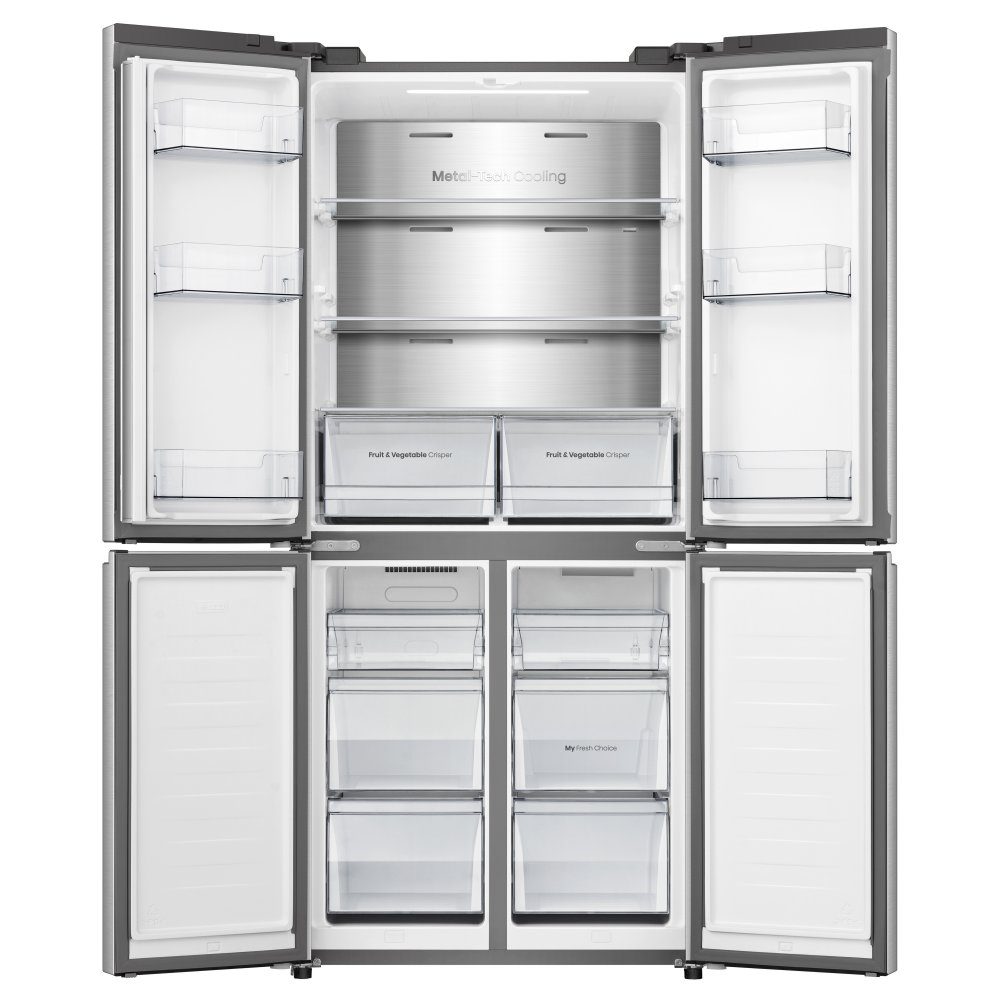 Hisense 79cm PureFlat French Style Four Door Fridge Freezer RQ5P470SAID - Silver Hisense 79cm PureFlat French Style Four Door Fridge Freezer RQ5P470SAID - Silver