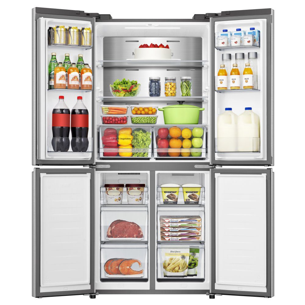 Hisense 79cm PureFlat French Style Four Door Fridge Freezer RQ5P470SAID - Silver Hisense 79cm PureFlat French Style Four Door Fridge Freezer RQ5P470SAID - Silver