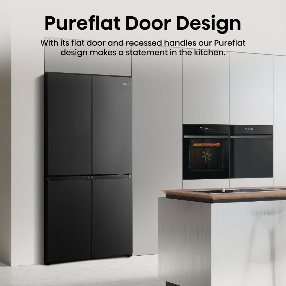 Hisense PureFlat Four Door Fridge Freezer RQ758N4SAFE - BLACK Hisense PureFlat Four Door Fridge Freezer RQ758N4SAFE - BLACK