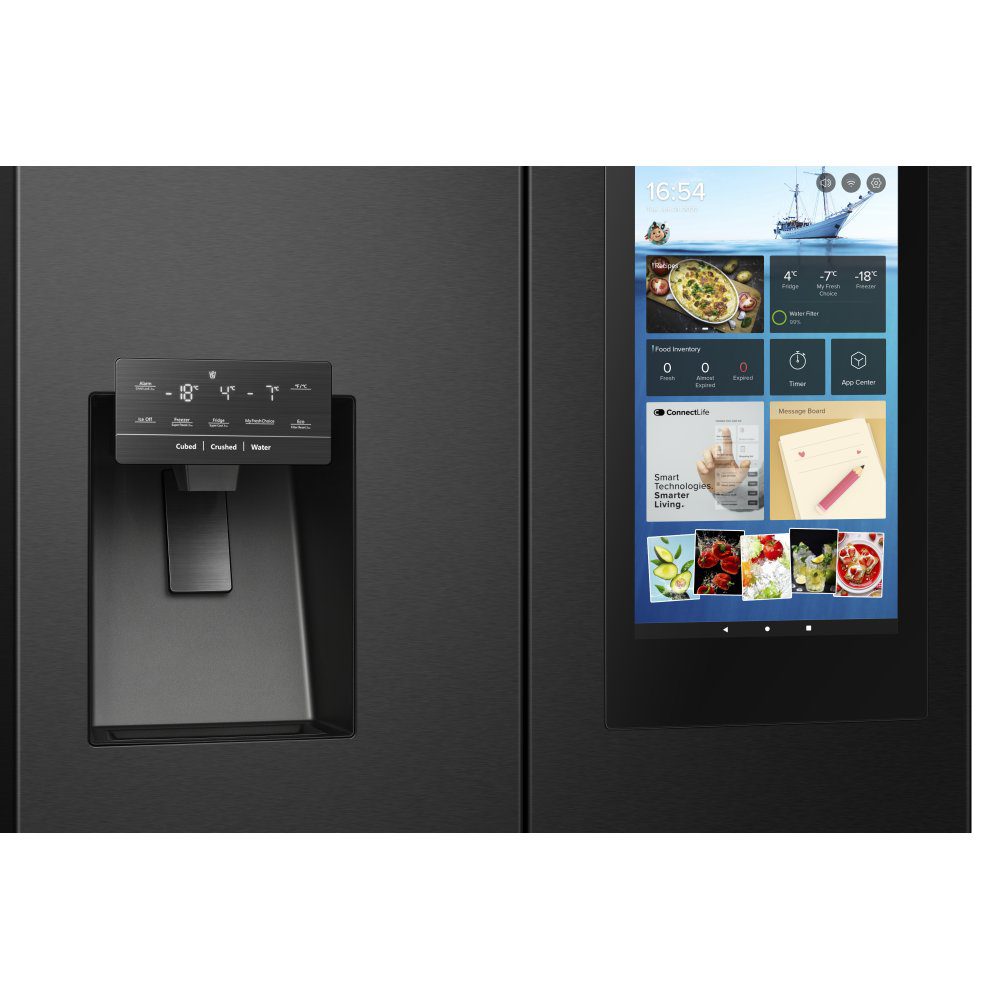 Hisense PureFlat Eclipse Four Door Fridge Freezer With Ice & Water RQ760N4IFE - BLACK STEEL Hisense PureFlat Eclipse Four Door Fridge Freezer With Ice & Water RQ760N4IFE - BLACK STEEL