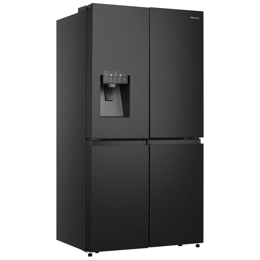 Hisense PureFlat Four Door Fridge Freezer With Ice & Water Non-Plumbed RQ760N4SBFE - Black Steel Hisense PureFlat Four Door Fridge Freezer With Ice & Water Non-Plumbed RQ760N4SBFE - Black Steel