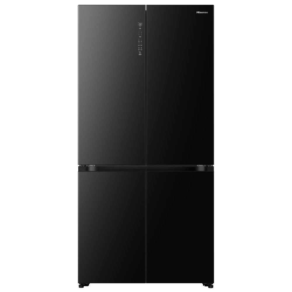 Hisense  Kitchenfit Four Door American Style Fridge Freezer RQ768N4GBE- Black