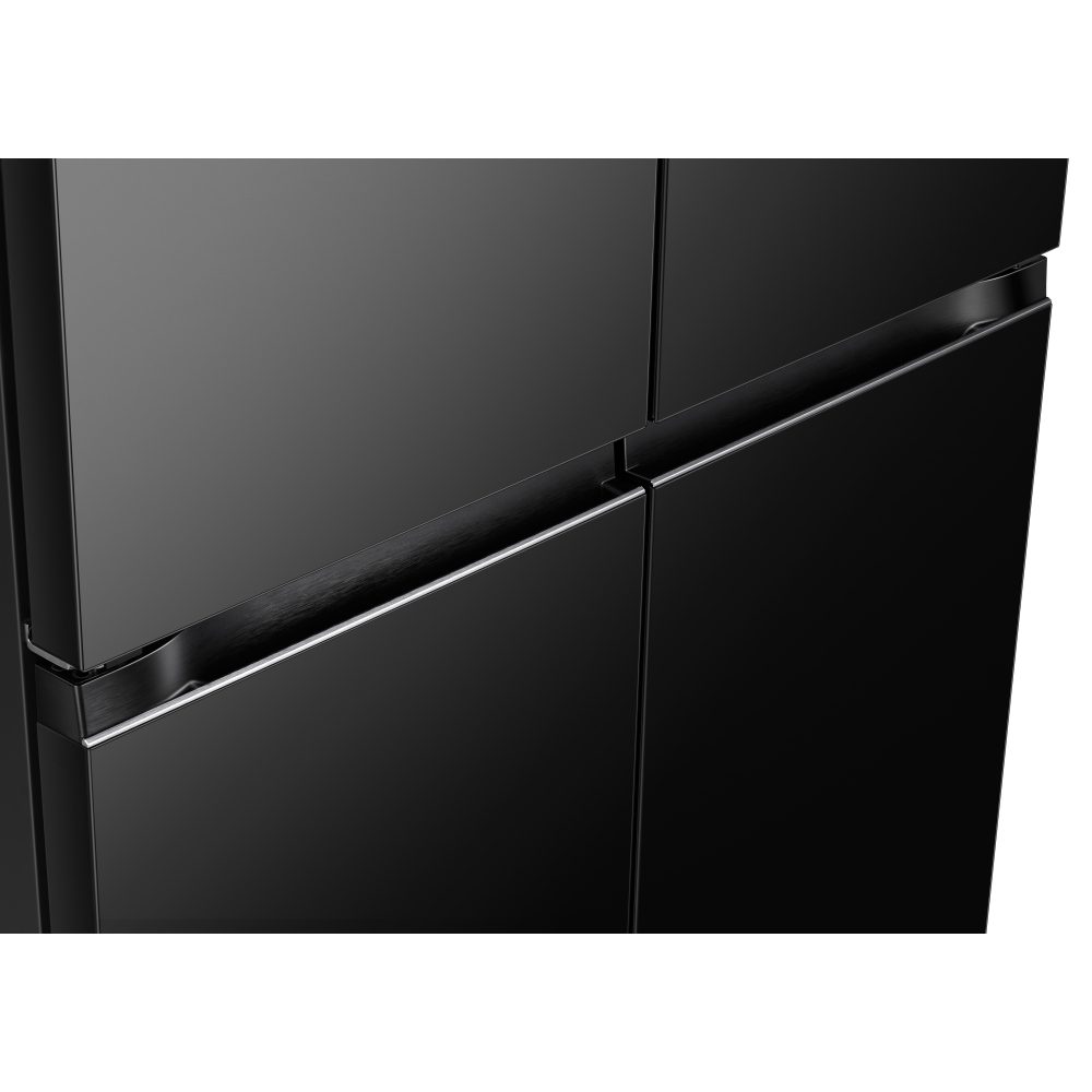 Hisense Kitchenfit Four Door American Style Fridge Freezer RQ768N4GBE- Black Hisense Kitchenfit Four Door American Style Fridge Freezer RQ768N4GBE- Black