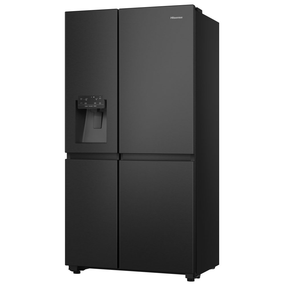 Hisense PureFlat Infinite American Fridge Freezer Ice & Water RS818N4IFE - BLACK STEEL Hisense PureFlat Infinite American Fridge Freezer Ice & Water RS818N4IFE - BLACK STEEL