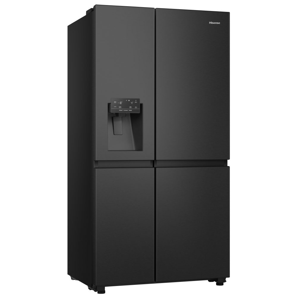 Hisense PureFlat Infinite American Fridge Freezer Ice & Water RS818N4IFE - BLACK STEEL Hisense PureFlat Infinite American Fridge Freezer Ice & Water RS818N4IFE - BLACK STEEL