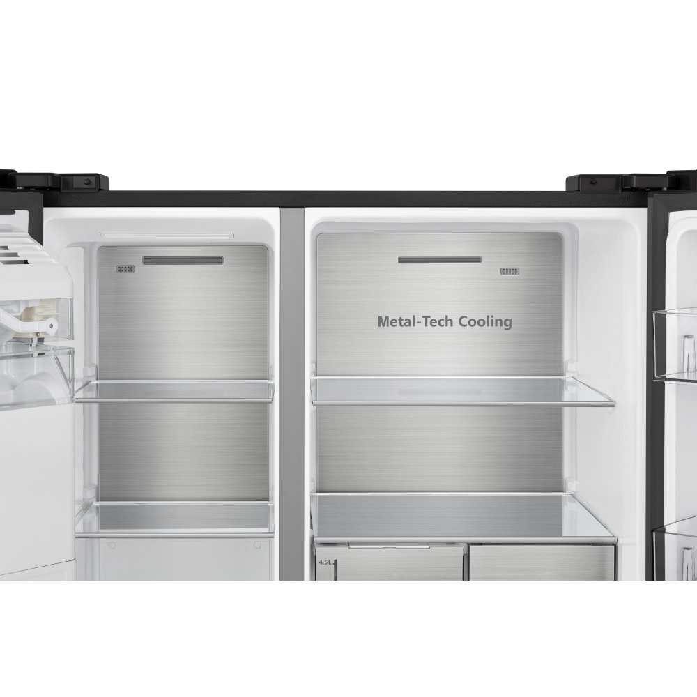 Hisense PureFlat American Fridge Freezer Ice & Water Non Plumbed RS818N4TFC - Black Hisense PureFlat American Fridge Freezer Ice & Water Non Plumbed RS818N4TFC - Black