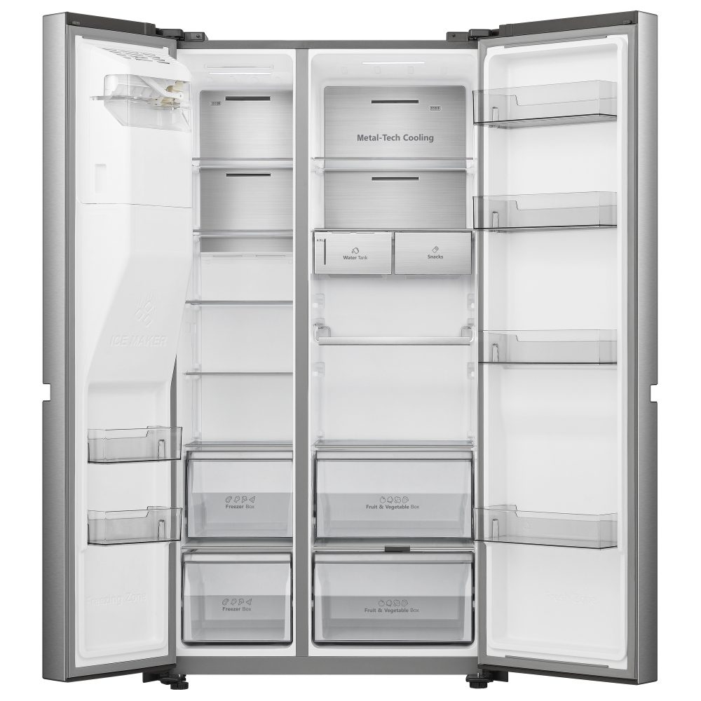 Hisense PureFlat Infinite American Fridge Freezer Ice & Water Non Plumbed RS818N4TIC - Stainless Steel Hisense PureFlat Infinite American Fridge Freezer Ice & Water Non Plumbed RS818N4TIC - Stainless Steel