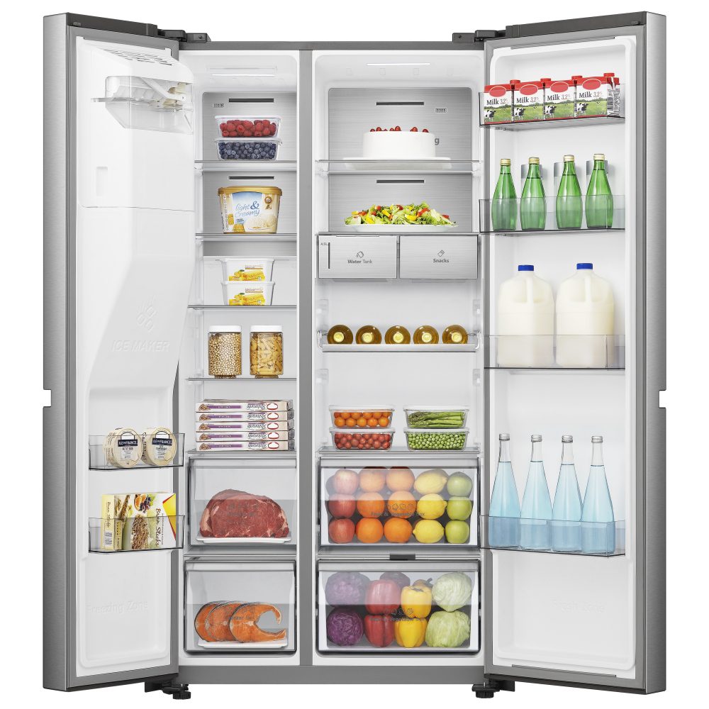 Hisense PureFlat Infinite American Fridge Freezer Ice & Water Non Plumbed RS818N4TIC - Stainless Steel Hisense PureFlat Infinite American Fridge Freezer Ice & Water Non Plumbed RS818N4TIC - Stainless Steel