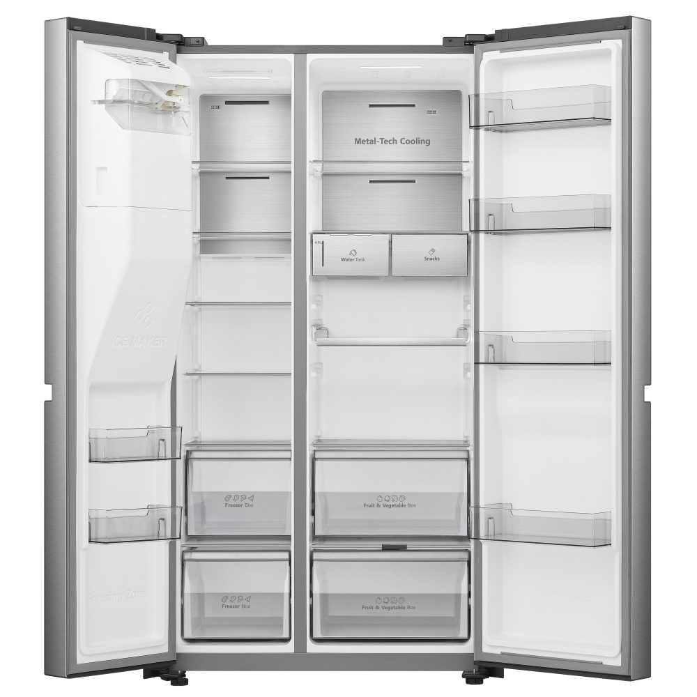Hisense American Style Fridge Freezer Ice & Water Non Plumbed RS818N4TIE - Stainless Steel Hisense American Style Fridge Freezer Ice & Water Non Plumbed RS818N4TIE - Stainless Steel