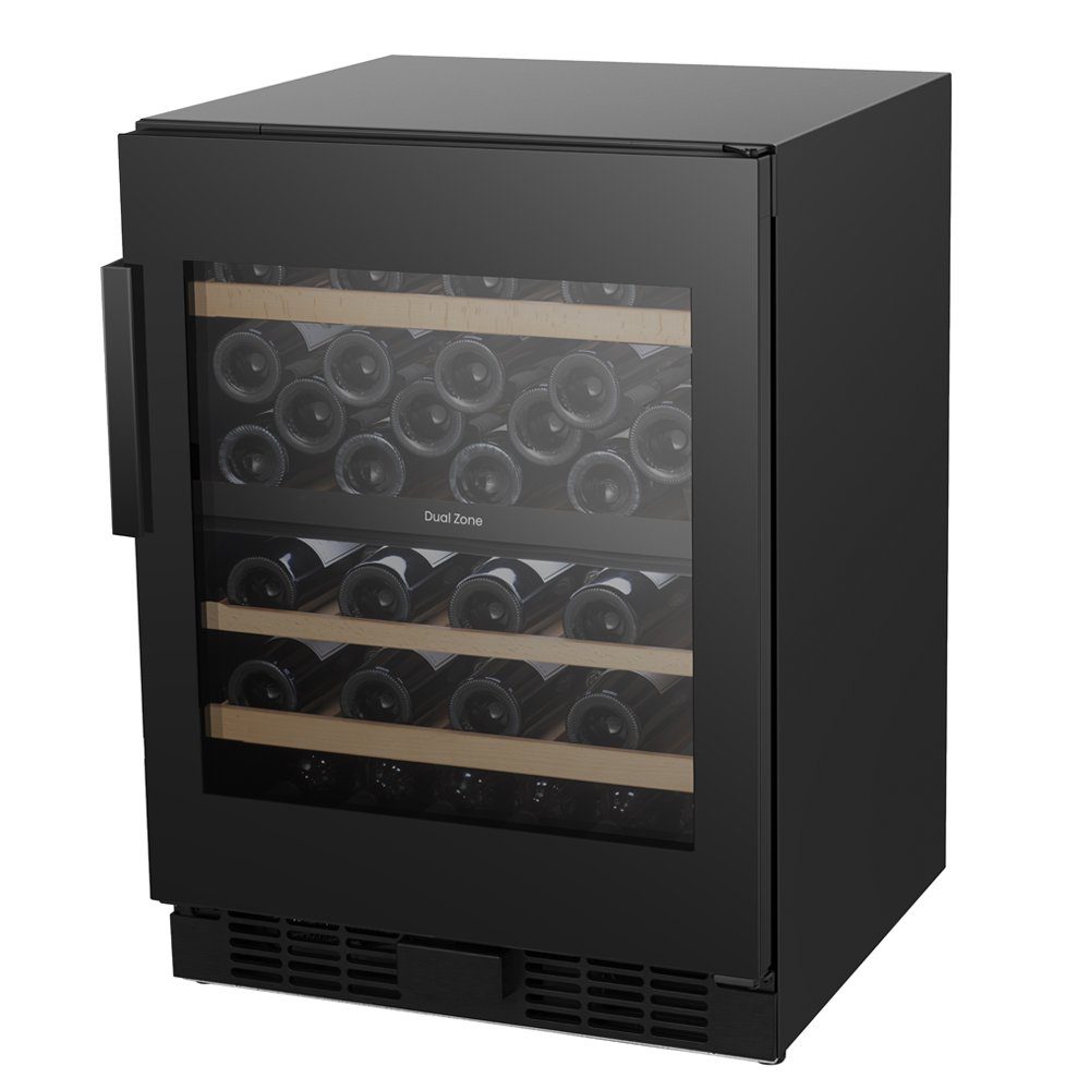 Hisense 60cm Freestanding Undercounter Dual Zone Wine Cooler RW3N122GSLF - Black Hisense 60cm Freestanding Undercounter Dual Zone Wine Cooler RW3N122GSLF - Black