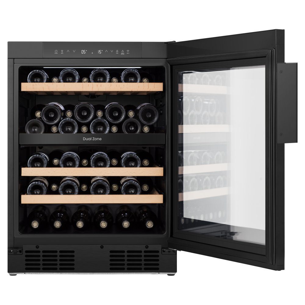 Hisense 60cm Freestanding Undercounter Dual Zone Wine Cooler RW3N122GSLF - Black Hisense 60cm Freestanding Undercounter Dual Zone Wine Cooler RW3N122GSLF - Black