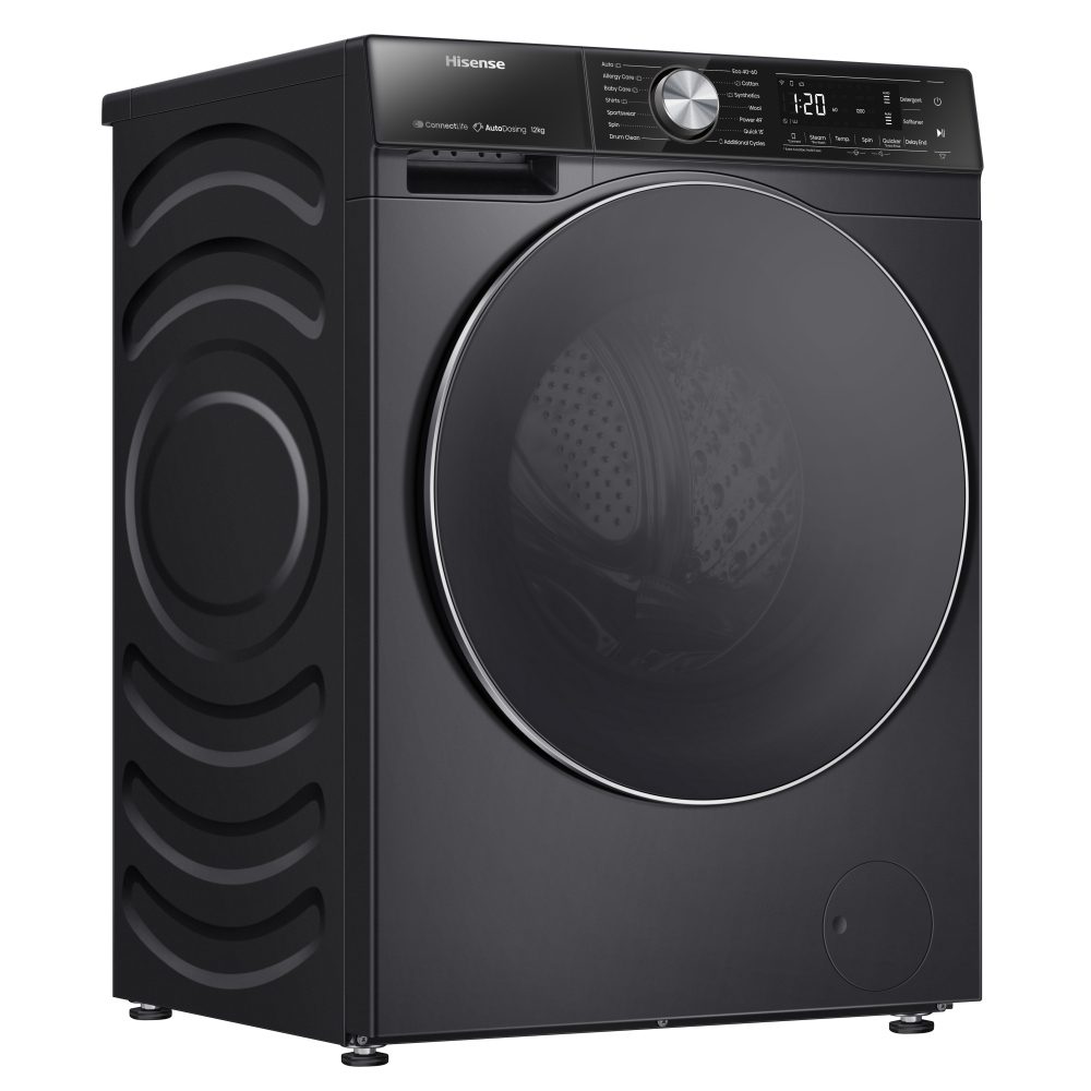Hisense 12kg 5S Series Autodose WiFi-Enabled Washing Machine 1400rpm WF5S1245BB - Black Hisense 12kg 5S Series Autodose WiFi-Enabled Washing Machine 1400rpm WF5S1245BB - Black