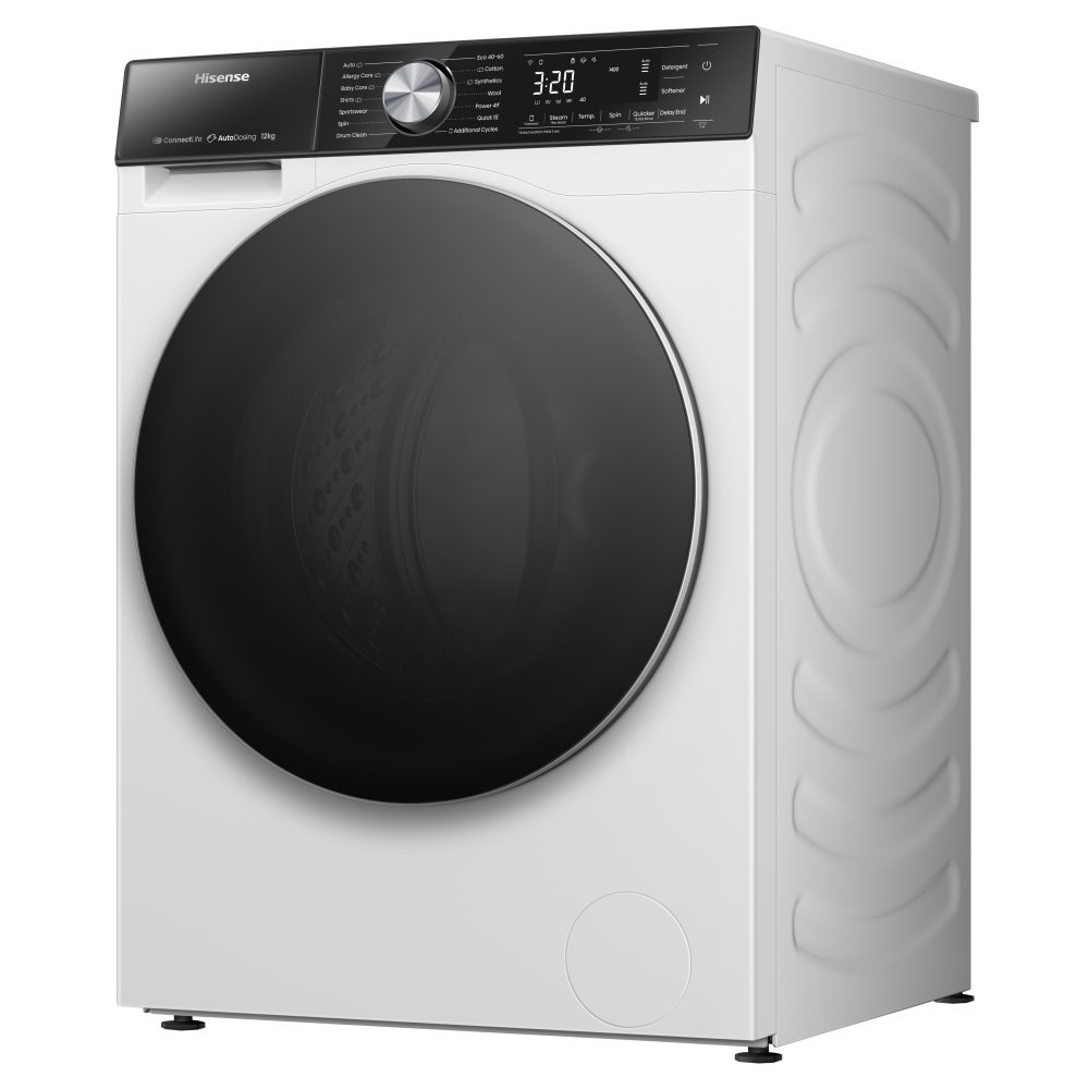 Hisense 12kg 5S Series Autodose WiFi-Enabled Washing Machine 1400rpm WF5S1245BW - White Hisense 12kg 5S Series Autodose WiFi-Enabled Washing Machine 1400rpm WF5S1245BW - White