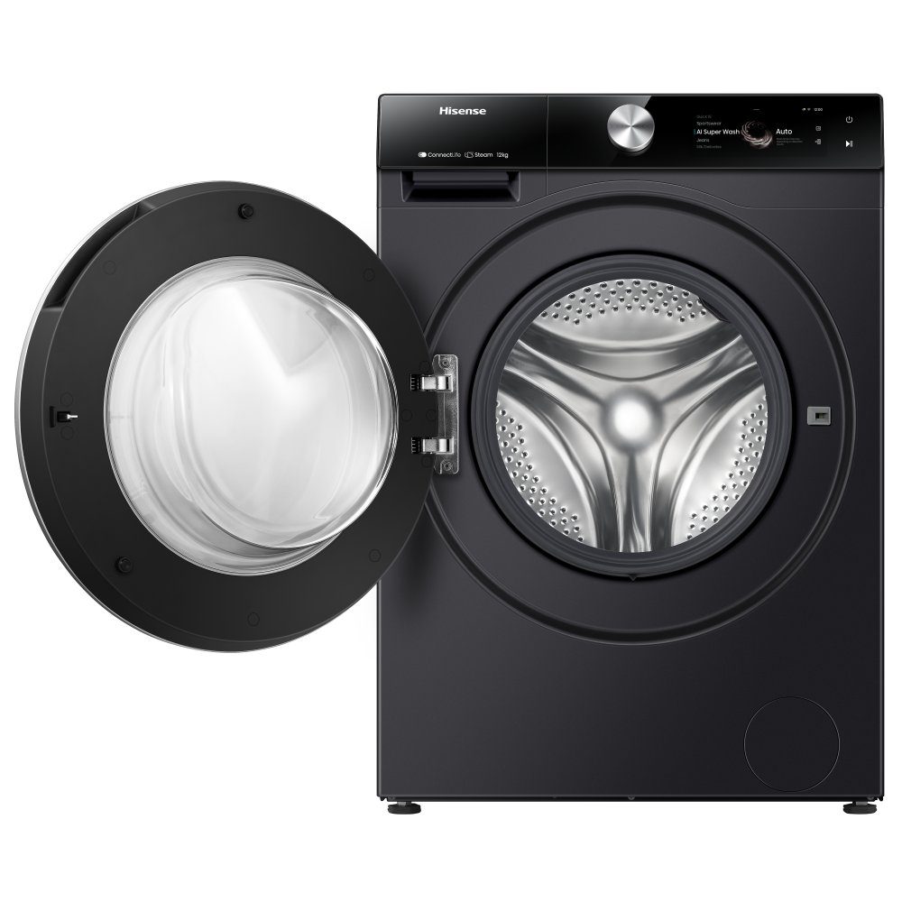 Hisense 12kg 7S Series Autodose Washing Machine 1400rpm WF7S1247BB - Black Hisense 12kg 7S Series Autodose Washing Machine 1400rpm WF7S1247BB - Black