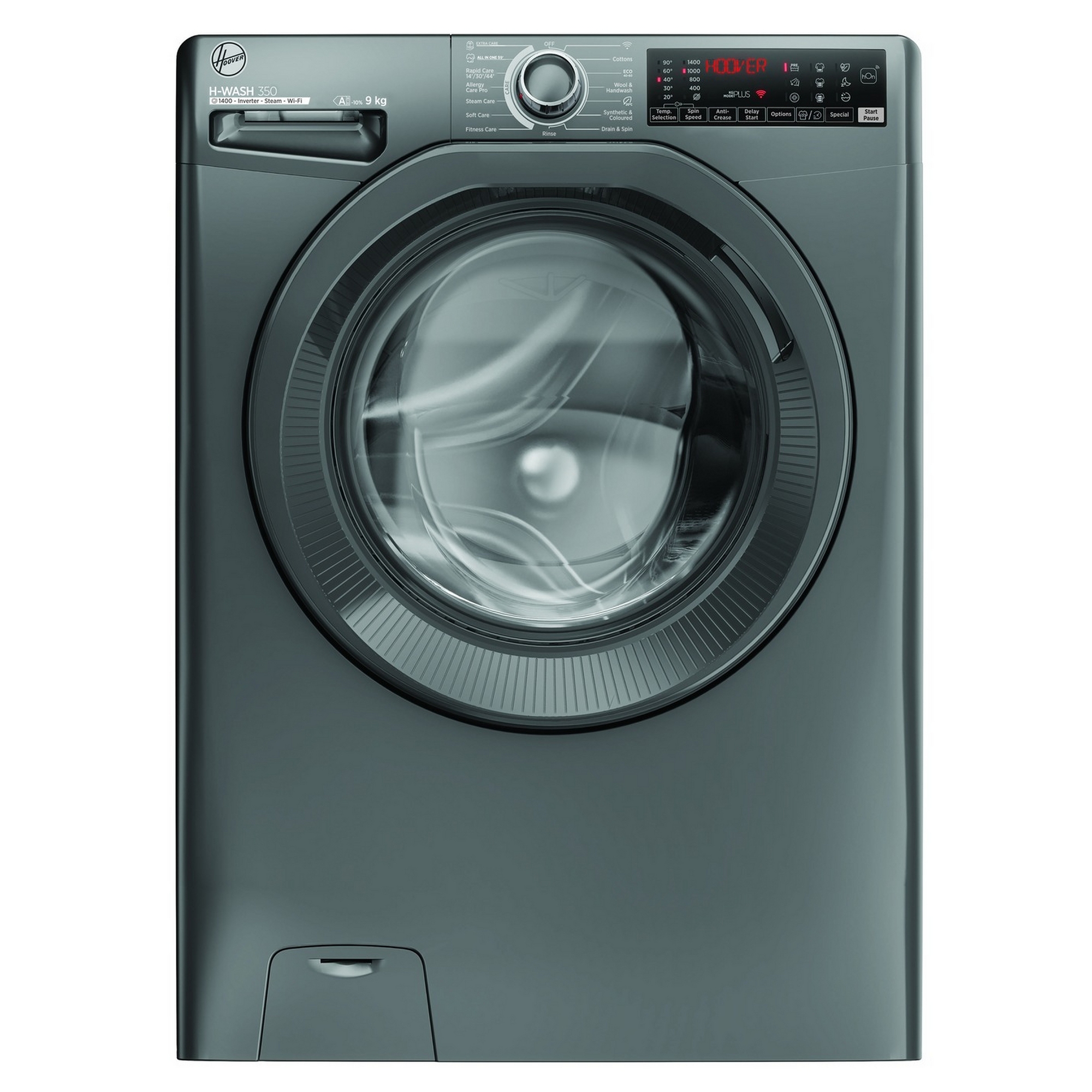 Hoover H3WPS496TMRR H Wash 350 9kg 1400 Spin Washing Machine in Graphi