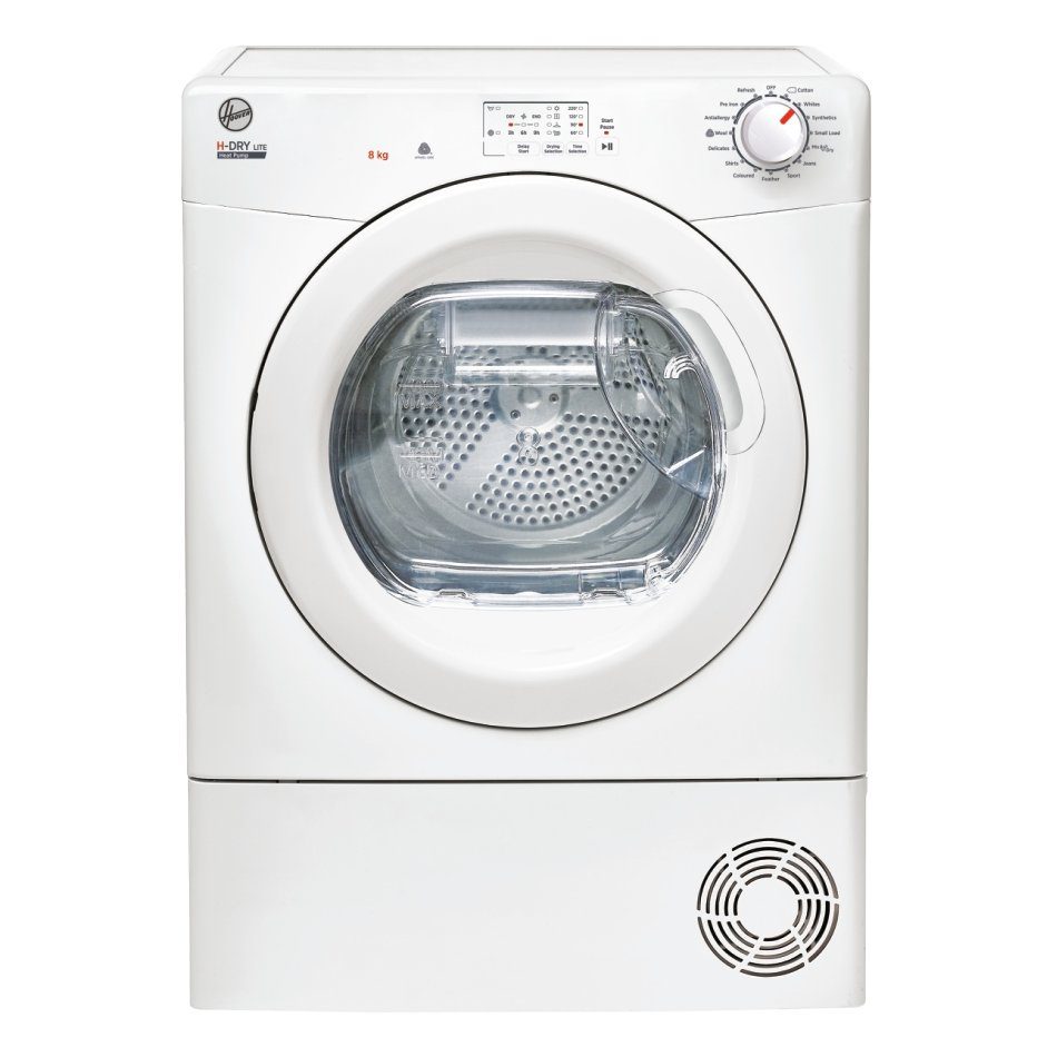 Hoover  8kg Heat Pump Condenser Dryer HLE H8A1LE-80 - White