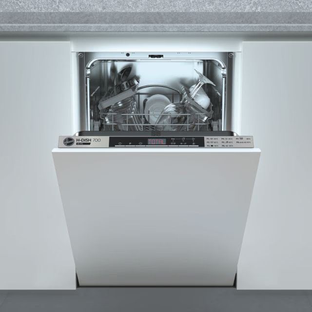 Hoover  45cm Fully Integrated Slimline Dishwasher HDIH 2T1047-80