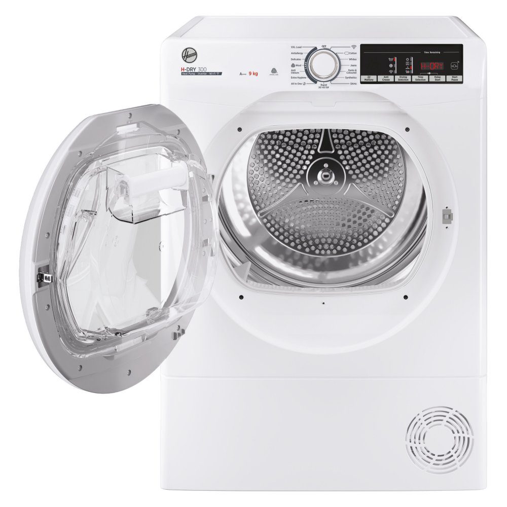 Hoover 9kg Heat Pump Condenser Dryer HLE H9A3TE - White Hoover 9kg Heat Pump Condenser Dryer HLE H9A3TE - White