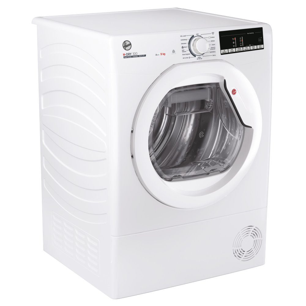 Hoover 9kg Heat Pump Condenser Dryer HLE H9A3TE - White Hoover 9kg Heat Pump Condenser Dryer HLE H9A3TE - White