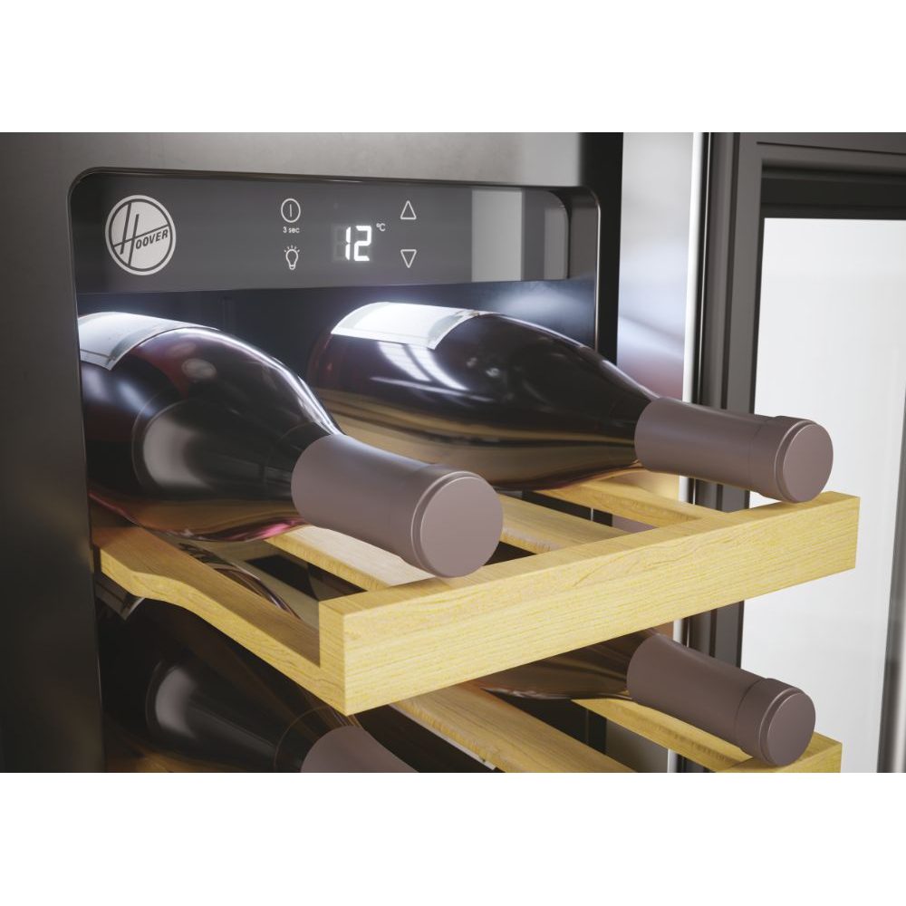 Hoover 30cm Undercounter Wine Cooler HWCB 30 UK/N - Black Hoover 30cm Undercounter Wine Cooler HWCB 30 UK/N - Black
