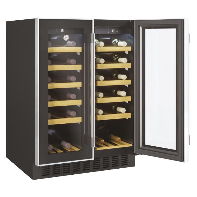 Hoover 60cm Undercounter Dual Zone Wine Cooler HWCB 60D UK/N - Black Hoover 60cm Undercounter Dual Zone Wine Cooler HWCB 60D UK/N - Black