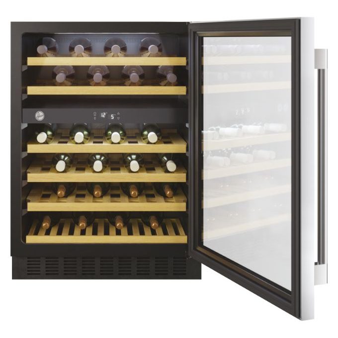 Hoover 60cm Undercounter Dual Zone Wine Cooler HWCB 60 UK/N - Black Hoover 60cm Undercounter Dual Zone Wine Cooler HWCB 60 UK/N - Black