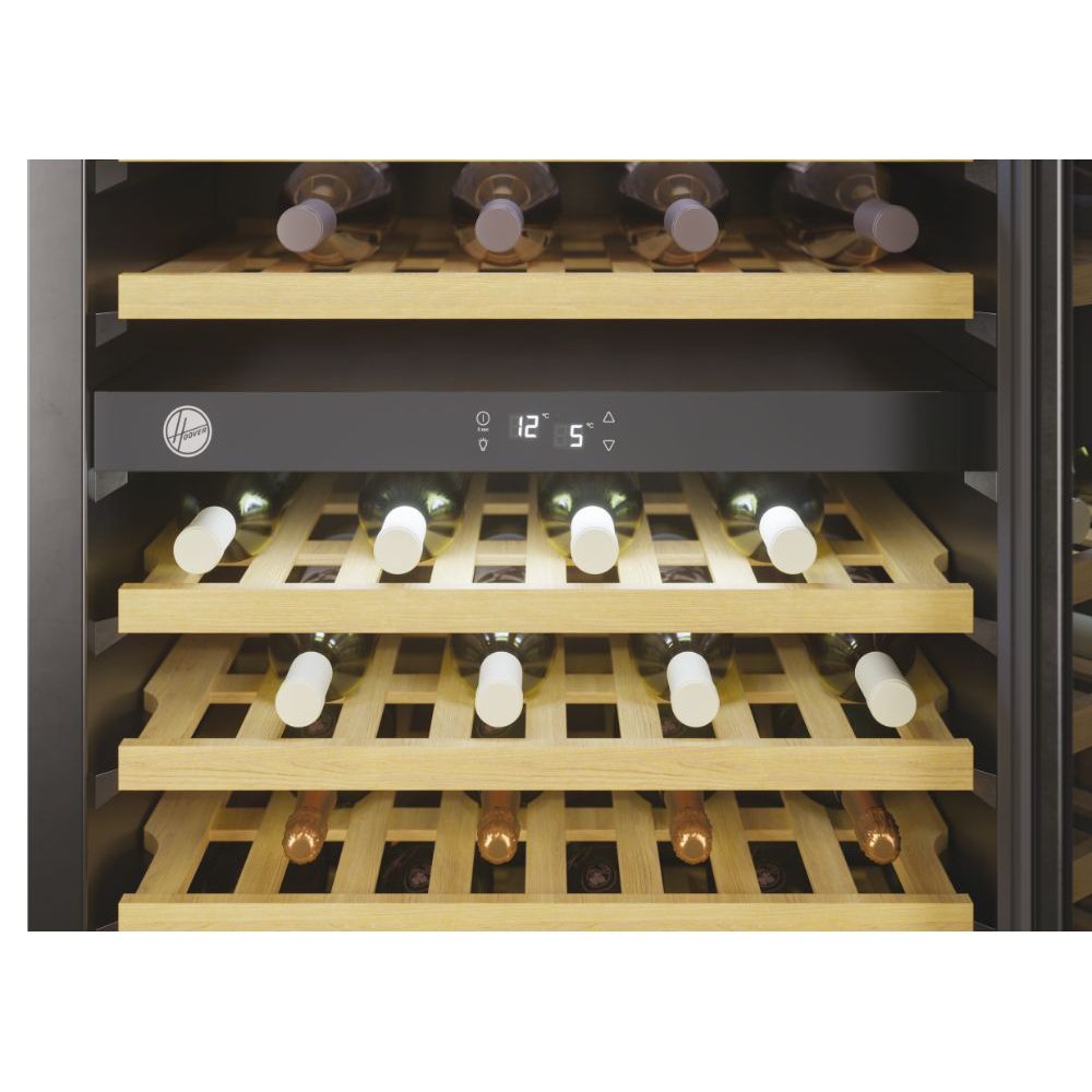 Hoover 60cm Undercounter Dual Zone Wine Cooler HWCB 60 UK/N - Black Hoover 60cm Undercounter Dual Zone Wine Cooler HWCB 60 UK/N - Black
