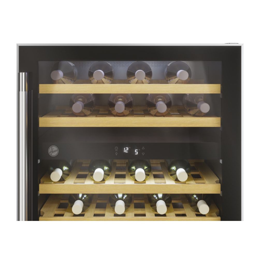 Hoover 60cm Undercounter Dual Zone Wine Cooler HWCB 60 UK/N - Black Hoover 60cm Undercounter Dual Zone Wine Cooler HWCB 60 UK/N - Black